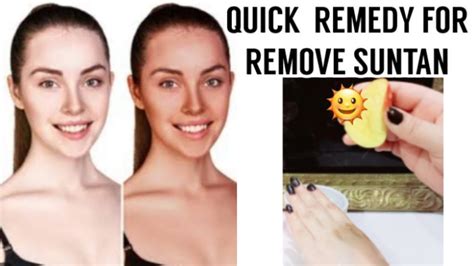 how to remove tanning from face.